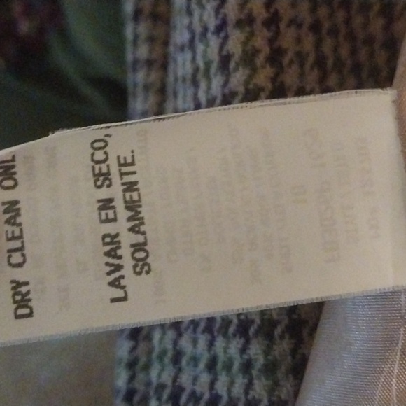 Vintage Sag Harbor Wool Blazer Jacket Academia Houndstooth Brown Size 10 - Picture 7 of 7